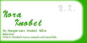 nora knobel business card